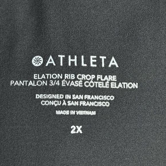Athleta Elation Rib Crop Flare Pants size 2X Black - Picture 6 of 12